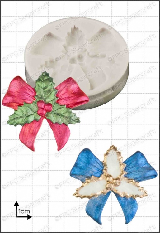 'Holly Bow' Silicone Mould